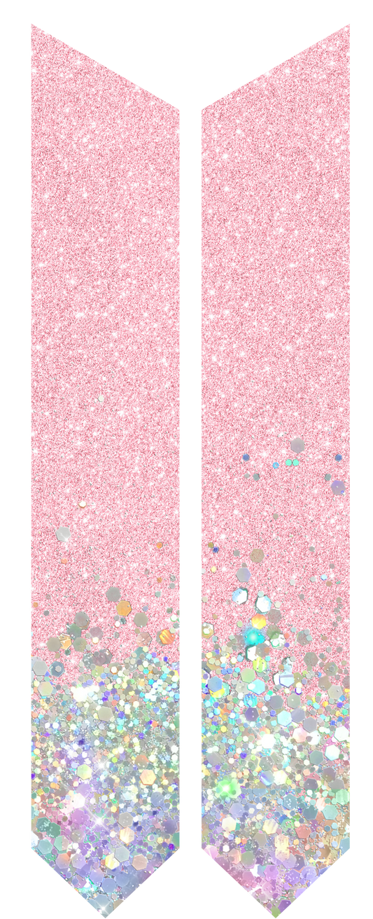 Grad stole Pink/Silver Glitter digital file ONLY Template.